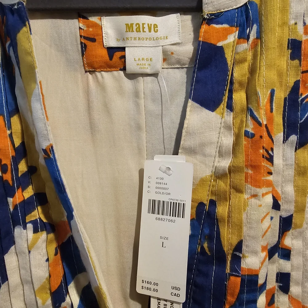 Maeve Blue and Yellow Floral Maxi Dress - Picture 3 of 4